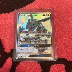 Pokémon TCG Rayquaza GX #177a – Celestial Storm – Secret Rare – Damaged